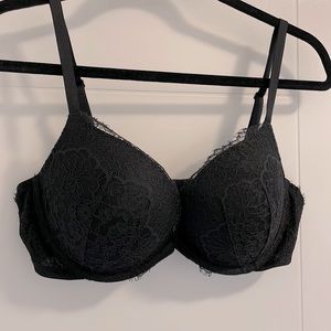 Victoria Secret Black Lace Push Up Bra